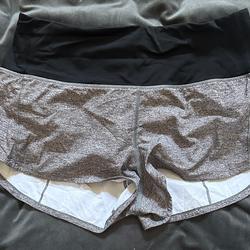lululemon athletica Black and Gray Athletic Shorts